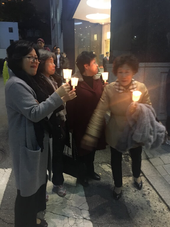 Old Ladies Demonstration in Seoul